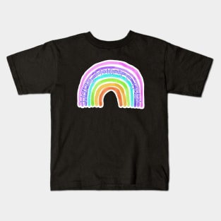 Happy Mother's Day Watercolor Painted Rainbow by Cherie Kids T-Shirt